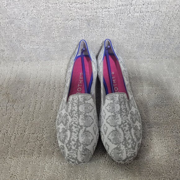 Rothy's Shoes - Rothy's The Loafer Women's Size US 9.5 Grey Snake Round Toe Slip on Flat Shoes